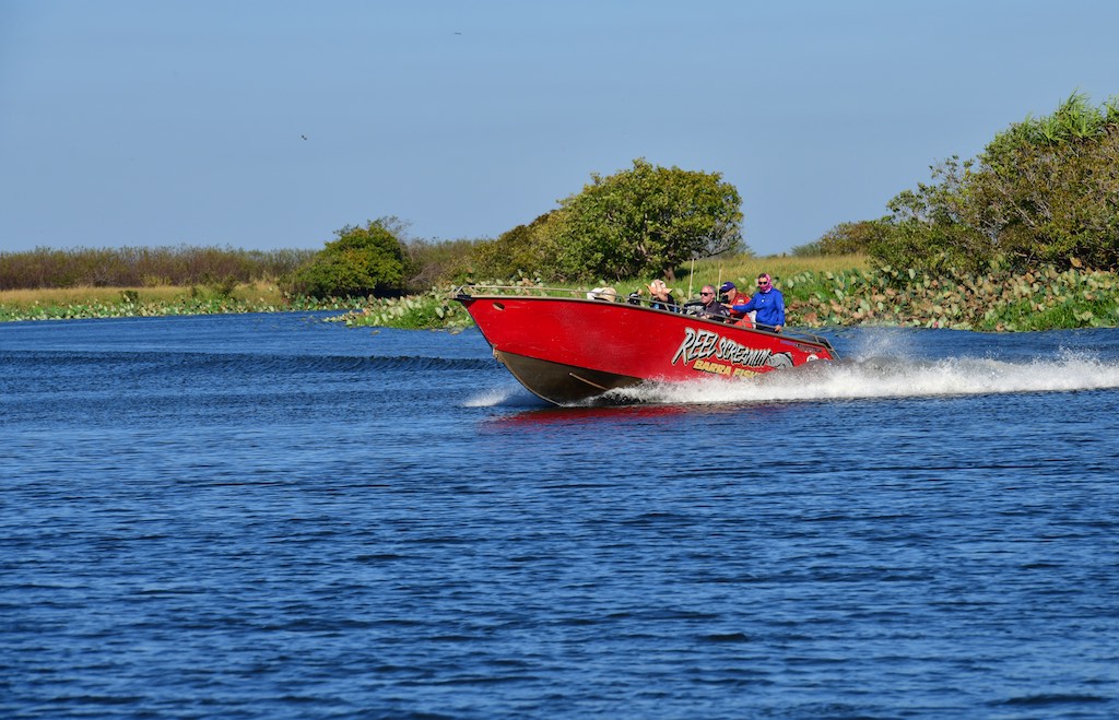 Red speed boat